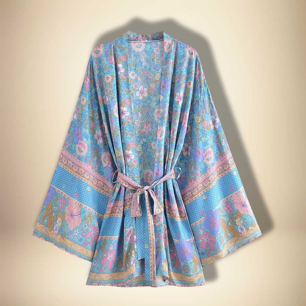 Robe Kimono bleue Bleu / S