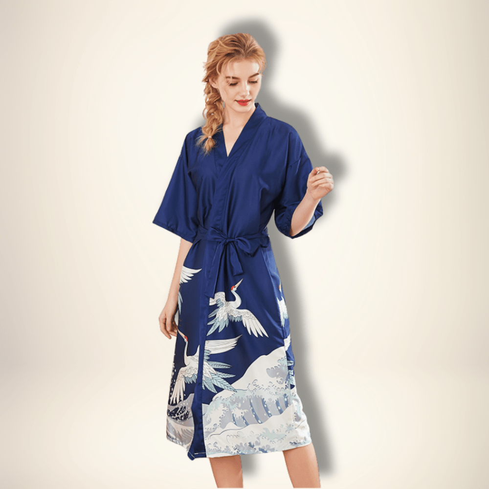 Peignoir kimono femme en satin long sale