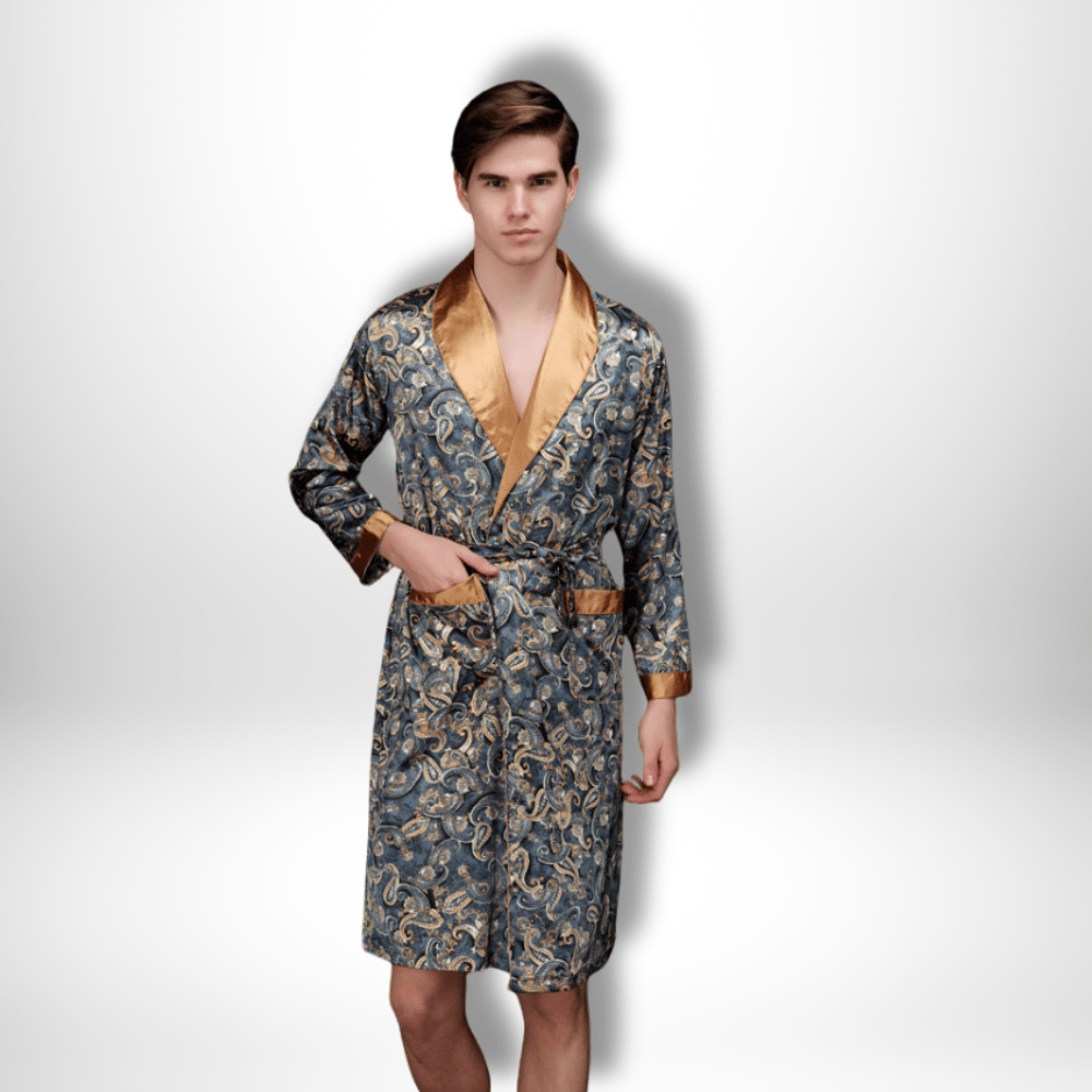 Peignoir kimono homme satin