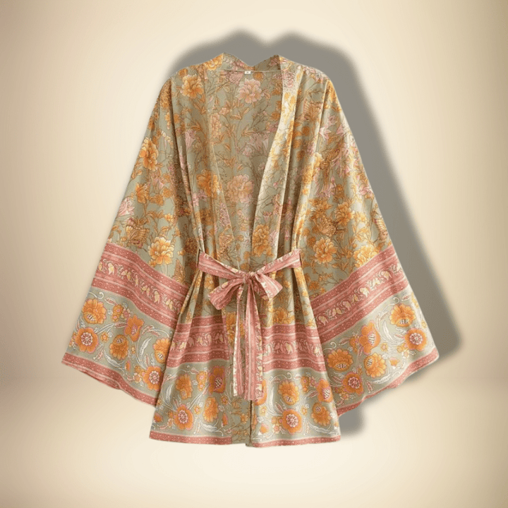 Kimono long satin femme �?? Univers Kimono