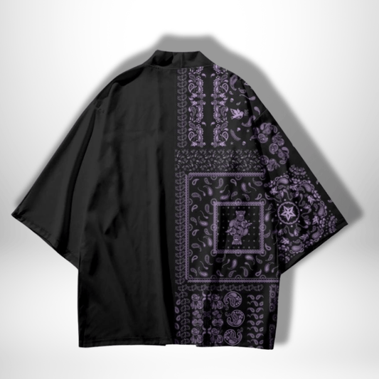 Veste de kimono noir pour homme