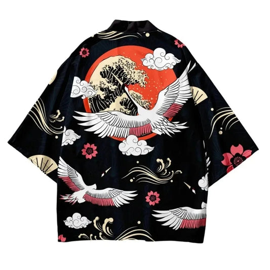 Veste kimono homme Bird Noir / XXS