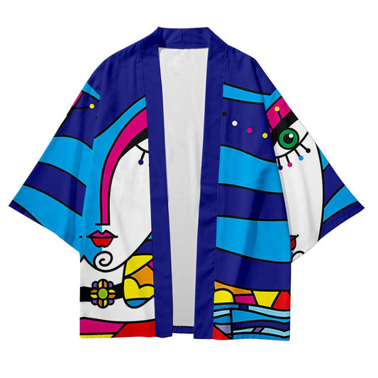 Veste kimono homme Face Bleu / XXS