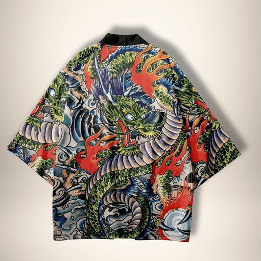 Veste kimono homme GreenDragon Vert / XS