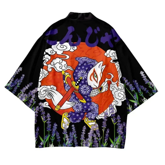 Veste kimono homme Saber Noir/Rouge / XXS