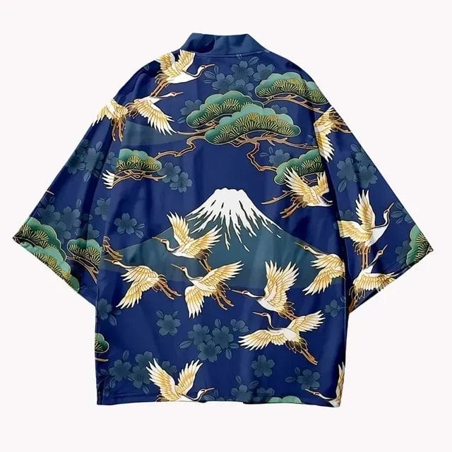 Veste kimono homme Volcan Bleu / XXS