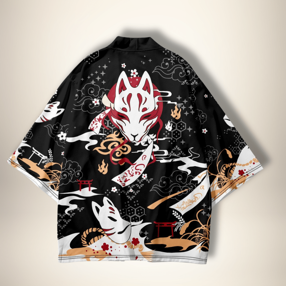 Veste kimono IllusionFox Noir / M